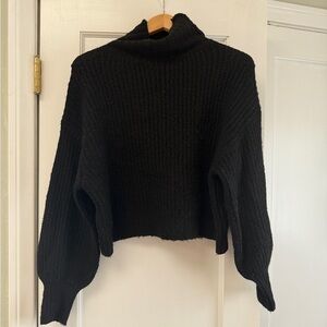 Nasty Gal Black Cowl Neck Sweater